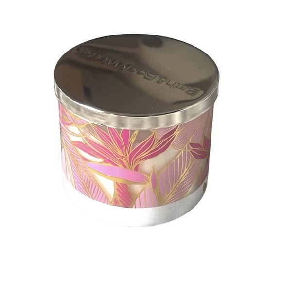 BATH AND BODY WORKS 3-WICK CANDLE 14.5 OZ  Pink Watermelon Scented Luminary - Picture 3 of 10